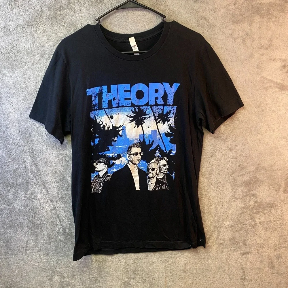 Theory Tour 2019 Band T-Shirt Size M Black Bella Canvas